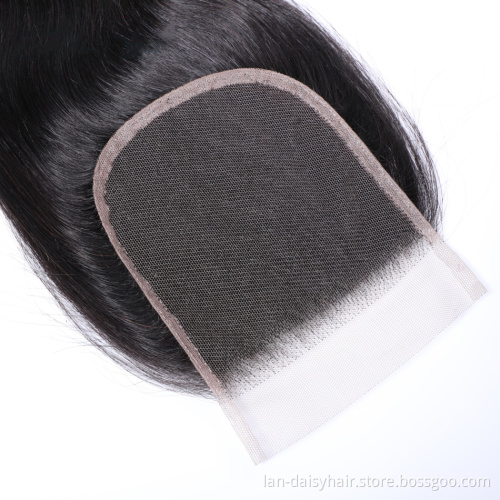 Transparent Lace Brazilian Body Wave Closure 4x4 5x5 6x6 Lace Closure Free/Middle/Three Part Swiss Lace  Pre Plucked Closure